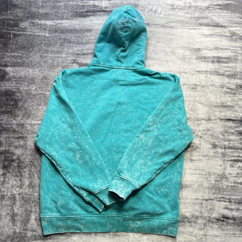 Jordan Hoodie XL Flight Pullover Sweatshirt Jump Man Acid Wash Turquoise